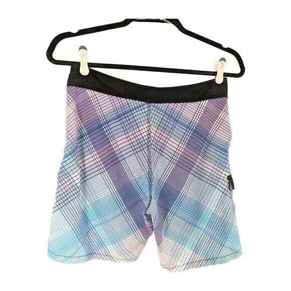 Billabong Swim Board Shorts Men's Sz 34 Cargo Pocket Polyester Purple Blue Black - Picture 2 of 9